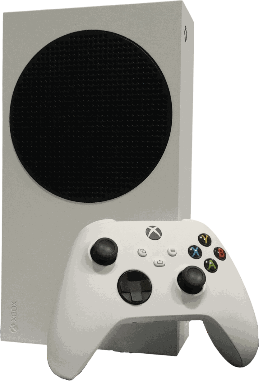 Xbox Series S bianca con il controller Xbox